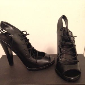 Asos lace-up sling backs